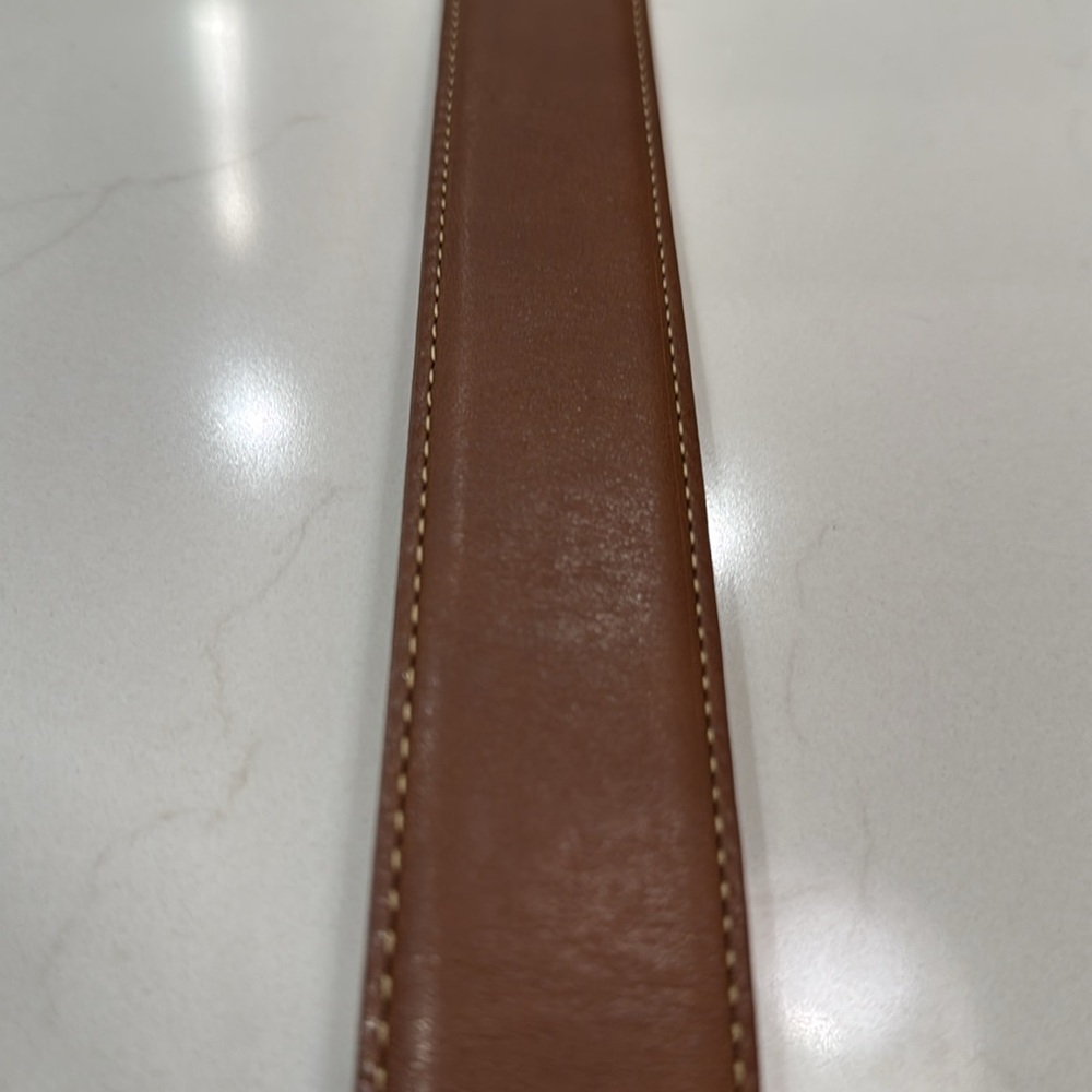 Allen Edmonds Men's Brown/Caramel Leather Belt 42 - Picture 7 of 8
